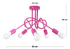 LAMPA SUFITOWA MONDO LOFT 1001/5 KOLOR RÓŻOWY MODERNO