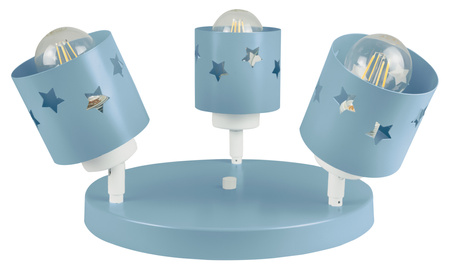 LAMPA SUFITOWA PLAFON NIEBIESKI DZIECIĘCY GWIAZDKI RUCHOMY KOSMOS STARS LUNARI PN/3