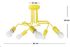 LAMPA SUFITOWA VANESSA 1004/5 ŻÓŁTY MODERNO