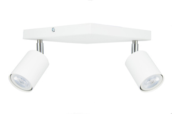 PLAFON SUFITOWY KWADRAT 2 SPOT BIAŁY