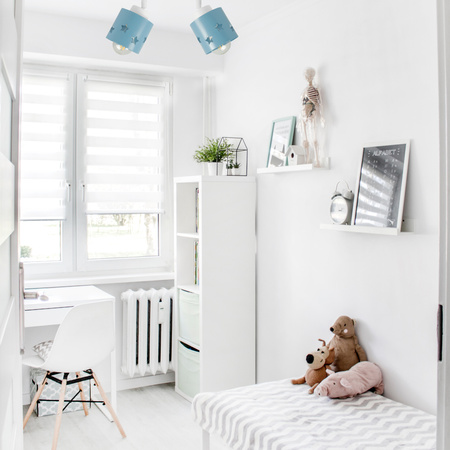 LAMPA SUFITOWA DLA DZIECI NIEBIESKA GWIAZDKI WISZĄCA KOSMOS PLAFON LUNARI LN/2