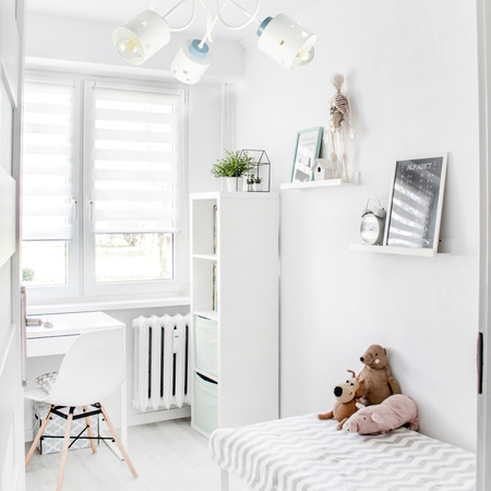 LAMPA SUFITOWA DLA DZIECI LED BIAŁO-NIEBIESKA ŻYRANDOL SERCA NOWOCZESNA ŻYRANDOL LUMIMI BBN/3