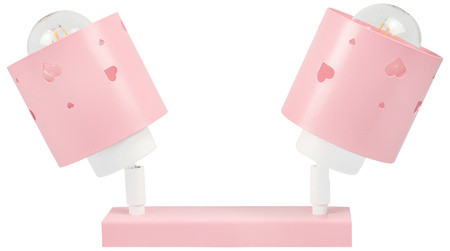 RÓŻOWA LAMPA DLA DZIECI SERCA SUFITOWA PLAFON LUMIMII LR/2