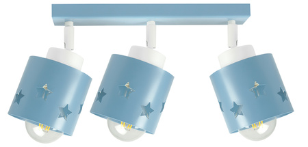 LAMPA SUFITOWA DZIECIĘCA NIEBIESKA WISZĄCA PLAFON GWIAZDKI RUCHOMY LUNARI LN/3