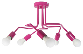 LAMPA SUFITOWA VANESSA 1004/5 RÓŻOWY MODERNO