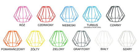 LAMPA EDISON LOFT KOLORY ŻYRANDOL DLA DZIECI