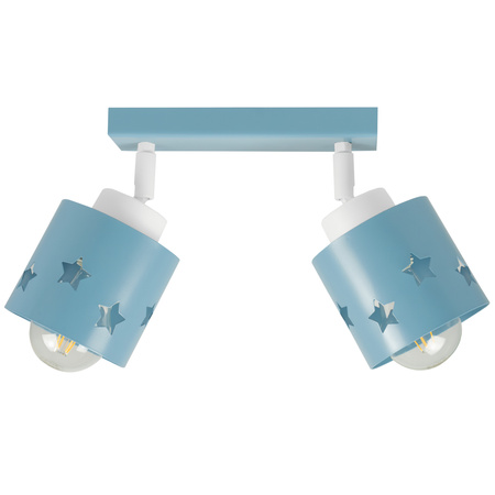 LAMPA SUFITOWA DLA DZIECI NIEBIESKA GWIAZDKI WISZĄCA KOSMOS PLAFON LUNARI LN/2