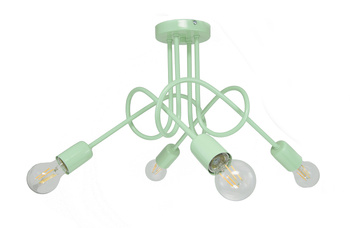 LAMPA SUFITOWA DZIECIĘCA MONDO 4 SELEDYN PASTEL