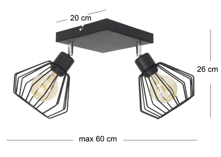 ARTEMIDA PLAFON MANGO SZARY MODERNO