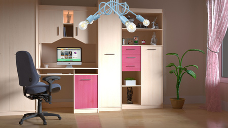 LAMPA SUFITOWA DZIECIĘCA MONDO 5 NIEBIESKI PASTEL