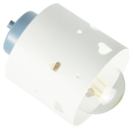 LAMPA SUFITOWA DO POKOJU DZIECIĘCEGO NIEBIESKO-BIAŁA ŻYRANDOL SERCA WISZĄCA LUMIMI NB/3