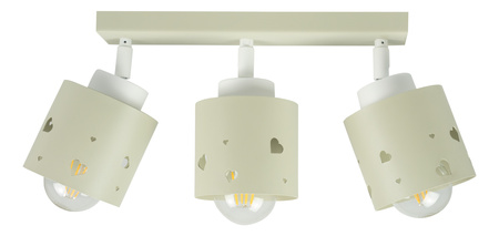 LAMPA DLA DZIECI BEŻOWA SUFITOWA WISZĄCA ŻYRANDOL PLAFON SERCA RUCHOMY LUMIMI LR/3