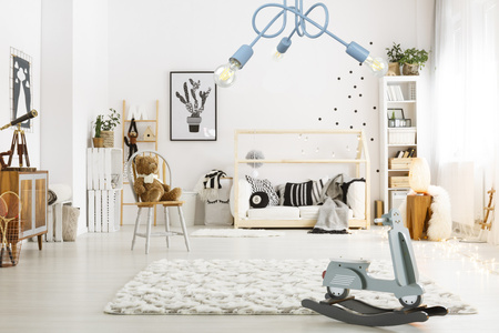 Lampa sufitowa dziecięca MONDO NIEBIESKI PASTEL