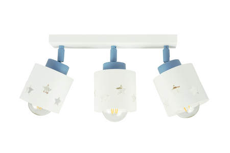 LAMPA SUFITOWA DLA DZIECI GWIAZDKI WISZĄCA BIAŁO- NIEBIESKA RUCHOMA LUNARI LBN/3