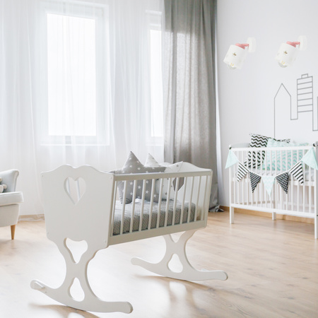 KINKIET BIAŁO - RÓŻOWY GWIAZDKI DLA DZIECI LAMPA ŚCIENNA LUNARI KBR/1