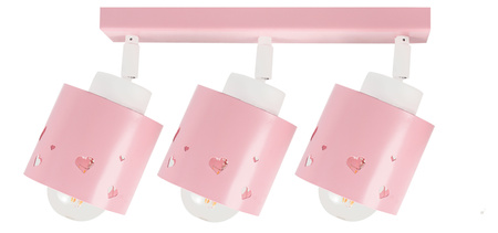 LAMPA SUFITOWA DZIECIĘCA RÓŻOWA WISZĄCA PLAFON SERCA RUCHOMY LUMIMI LBR/3