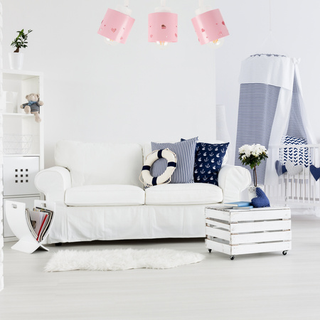 LAMPA SUFITOWA DZIECIĘCA RÓŻOWA WISZĄCA PLAFON SERCA RUCHOMY LUMIMI LBR/3