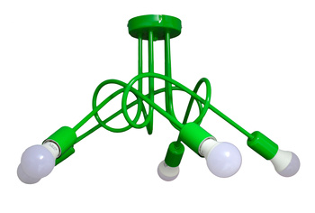 LAMPA SUFITOWA MONDO LOFT 1001/5 KOLOR ZIELONY MODERNO