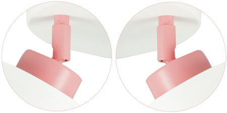 LAMPA SUFITOWA RÓŻOWO-BIAŁA GWIAZDKI DZIECIĘCA WISZĄCA RUCHOMA LUNARI LBR/2