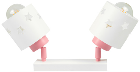 LAMPA SUFITOWA RÓŻOWO-BIAŁA GWIAZDKI DZIECIĘCA WISZĄCA RUCHOMA LUNARI LBR/2