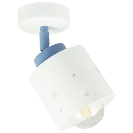 KINKIET BIAŁY LED SERDUSZKA LAMPA ŚCIENNA DLA DZIECI RUCHOMA LUMIMI KBN/1