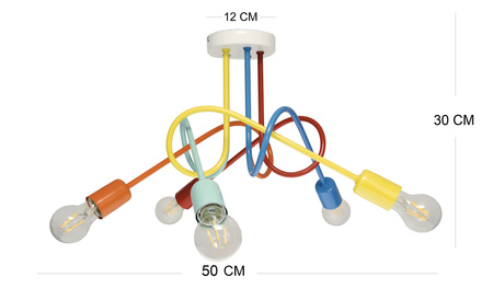 Lampa sufitowa MONDO multikolor MODERNO 1001/5MX4