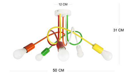 Lampa sufitowa MONDO multikolor MODERNO 1001/5MX3