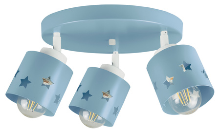 LAMPA SUFITOWA PLAFON NIEBIESKI DZIECIĘCY GWIAZDKI RUCHOMY KOSMOS STARS LUNARI PN/3