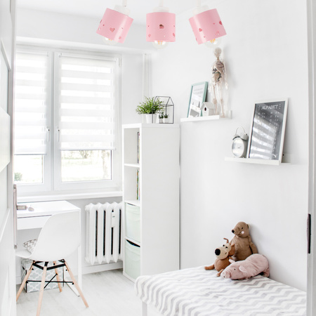 LAMPA SUFITOWA DZIECIĘCA RÓŻOWA WISZĄCA PLAFON SERCA RUCHOMY LUMIMI LBR/3