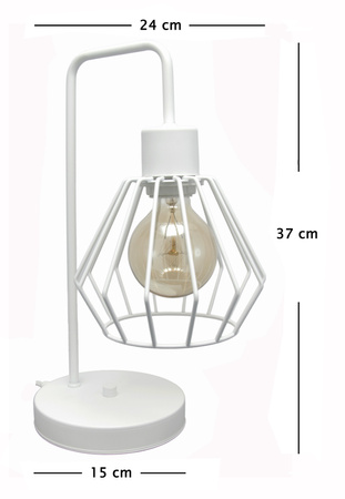 LAMPKA ARTEMIDA BIURKOWA/NOCNA/STOŁOWA ŁAMANA Biała