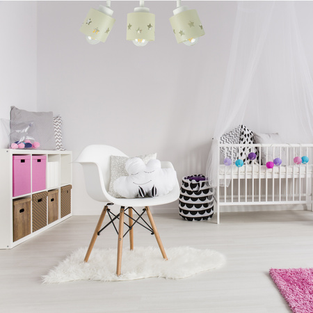 LAMPA DLA DZIECI SUFITOWA WISZĄCA PLAFON GWIAZDKI RUCHOMY BEŻ LUNARI LB/3