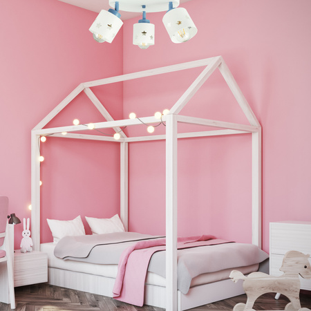 DZIECIĘCA LAMPA PLAFON BIAŁY NIEBIESKI RUCHOME PRZEGUBY DLA DZIECI LUNARI PBN/3