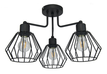 LOFTON 3 KOSZYKI DIAMENTY CZARNA