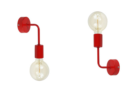 KINKIET VANESSA LOFT 1004/1 CZERWONY MODERNO