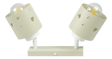 LAMPA SUFITOWA DLA DZIECI LUMIMI BEŻOWA SERCA LUMIMI LB/2