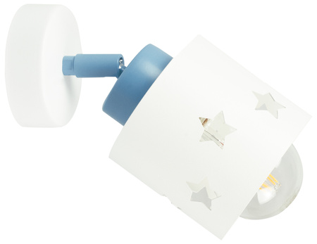 KINKIET BIAŁY GWIAZDKI DLA DZIECI LAMPA ŚCIENNA WISZĄCA PLAFON LED RUCHOMY LUNARI KBN/1