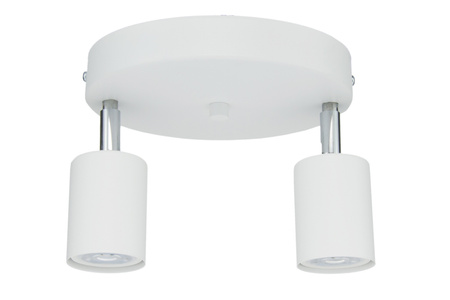 PLAFON SUFITOWY OKRĄGŁY 2 SPOT BIAŁY