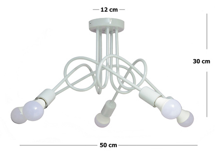 LAMPA SUFITOWA MONDO LOFT 1001/5 KOLOR SZARY MODERNO