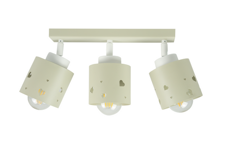 LAMPA DLA DZIECI BEŻOWA SUFITOWA WISZĄCA ŻYRANDOL PLAFON SERCA RUCHOMY LUMIMI LR/3
