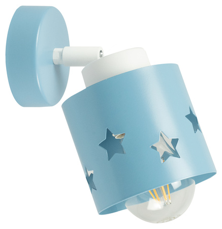 LAMPA KINKIET NIEBIESKI DLA DZIECI GWIAZDKI LED RUCHOMY LUNARI KN/1