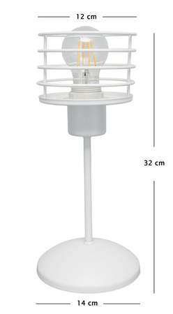 Lampka stołowa Moderno Lizbona v2 Biała