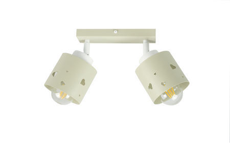 LAMPA SUFITOWA DLA DZIECI LUMIMI BEŻOWA SERCA LUMIMI LB/2