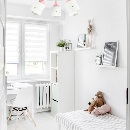 LAMPA SUFITOWA DLA DZIECI PLAFON SERDUSZKA BIAŁY LED RUCHOMY ŻYRANDOL LUMIMI PBR/3