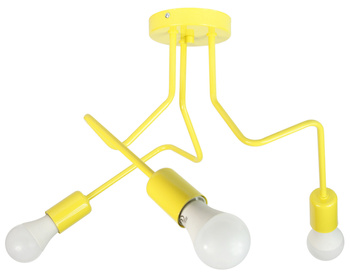 LAMPA SUFITOWA LUNA 1005/3 KOLOR ŻÓŁTY MODERNO
