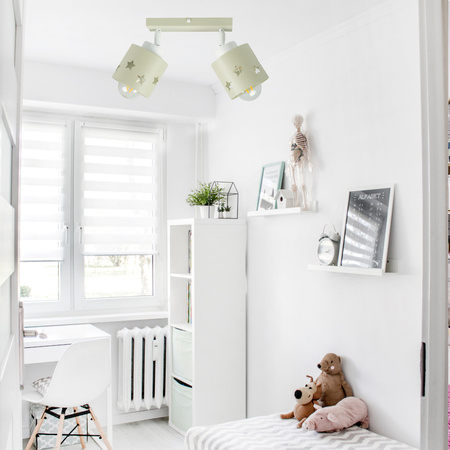 LAMPA BEŻOWA DLA DZIECI SUFITOWA WISZĄCA ŻYRANDOL PLAFON GWIAZDKI LUNARI LB/2