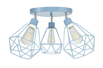 PLAFON OKRĄGŁY 3 CARMEN PASTEL NIEBIESKI MODERNO