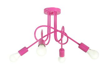 Lampa sufitowa MONDO 1001/4R Róż MODERNO