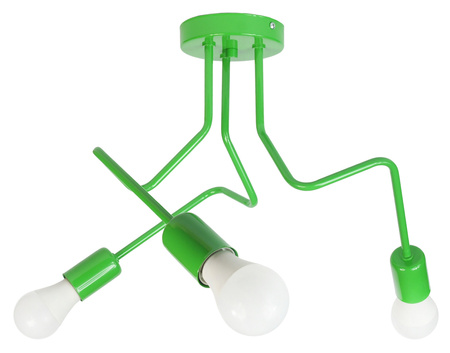 LAMPA SUFITOWA LUNA 1005/3 KOLOR ZIELONY MODERNO