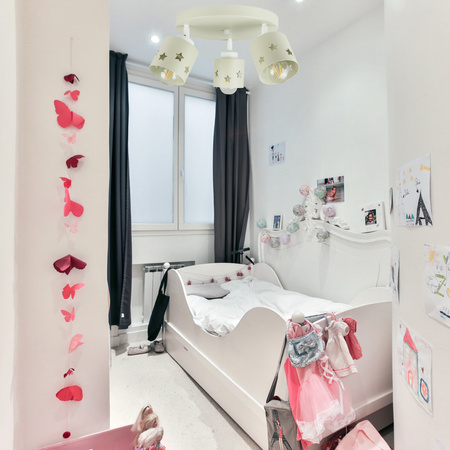 LAMPA SUFITOWA BEŻOWA DLA DZIECI WISZĄCA ŻYRANDOL GWIAZDKI RUCHOMA LUNARI PB/3