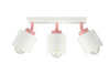 LAMPA SUFITOWA LISTWA DLA DZIECI RÓŻOWO BIAŁA SERDUSZKA WISZĄCA RUCHOMA LUMIMI LBR/3